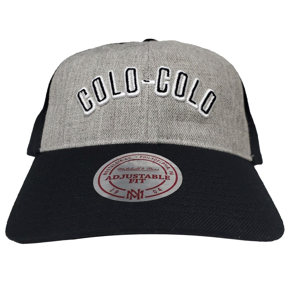 Colo Colo Mitchell & Ness Dad Hat Cap 3D‎ Logo Heather Gray Black New